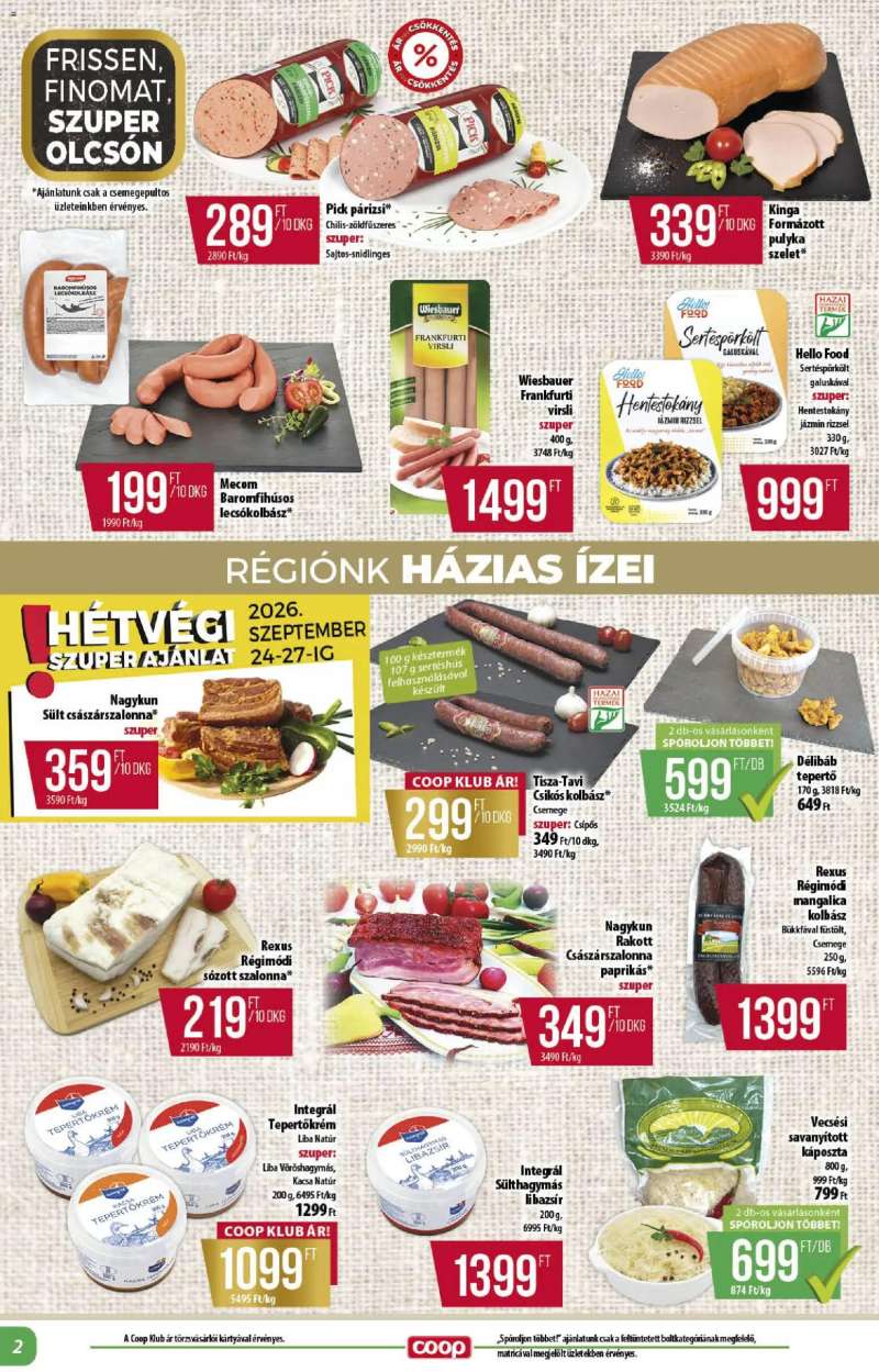 COOP COOP akciós újság 2 oldal