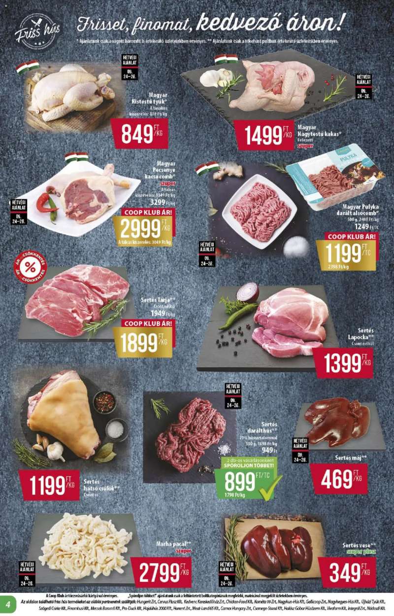 COOP COOP akciós újság 4 oldal