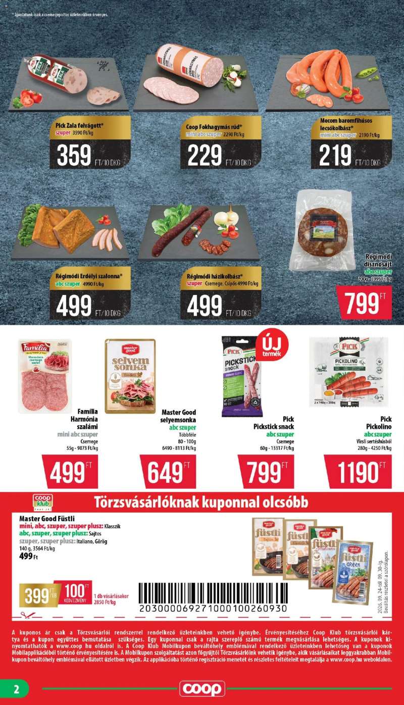 COOP COOP - Mini & Abc & Szuper / Nyírzem 2 oldal
