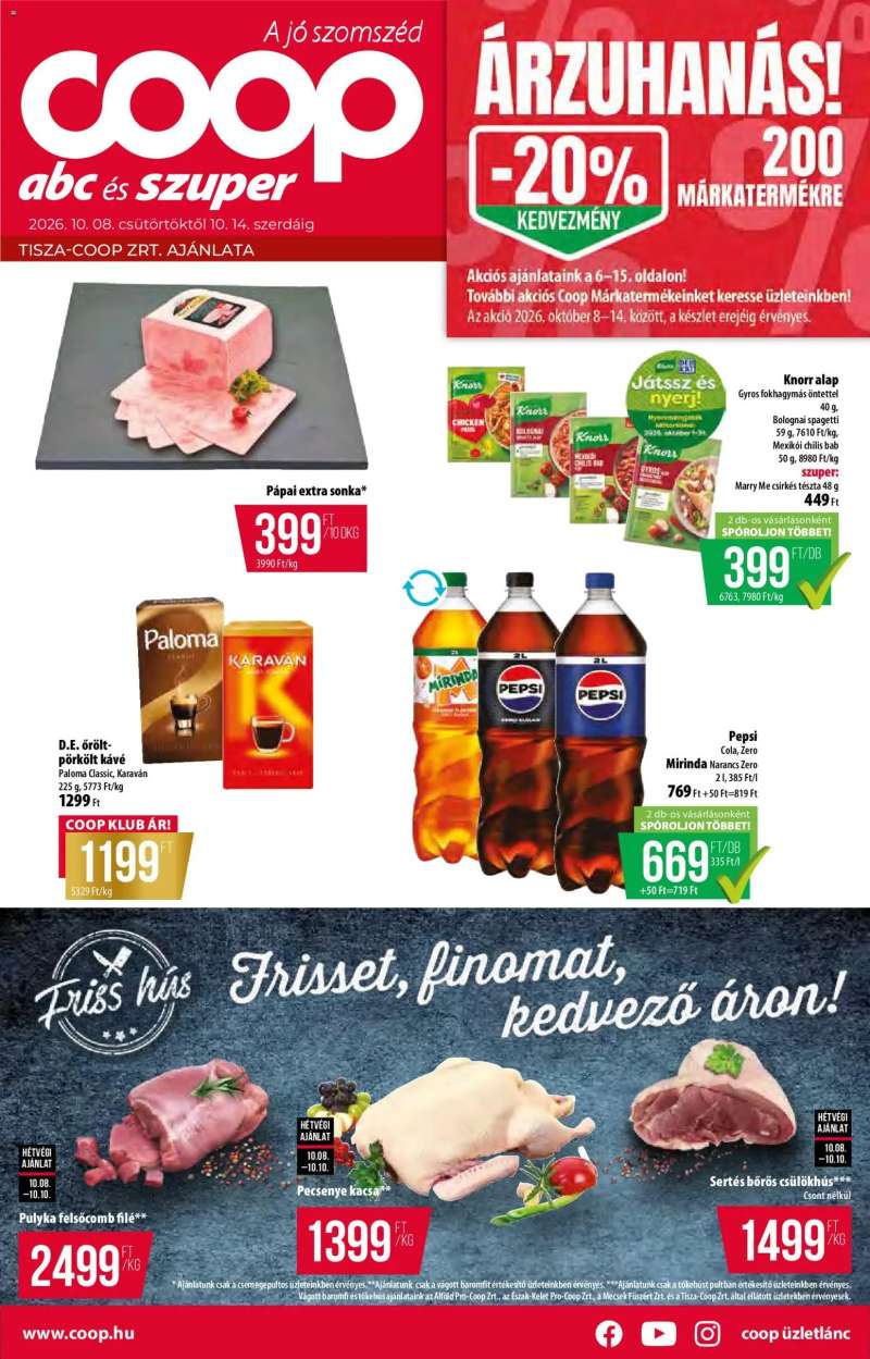 COOP COOP - Abc & Szuper / Tisza 1 oldal