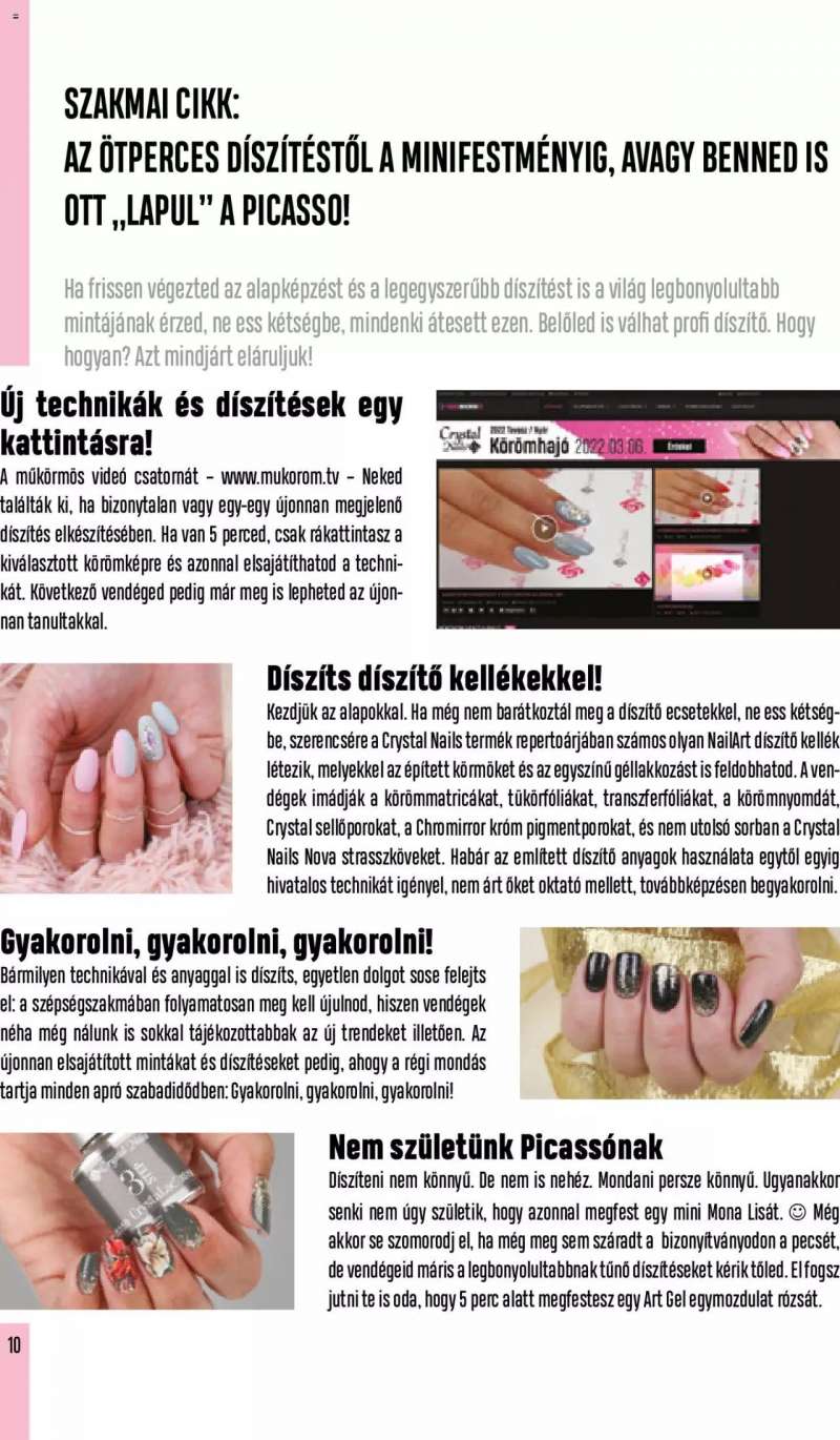 Crystal Nails akciós újság Crystal Nails 10 oldal