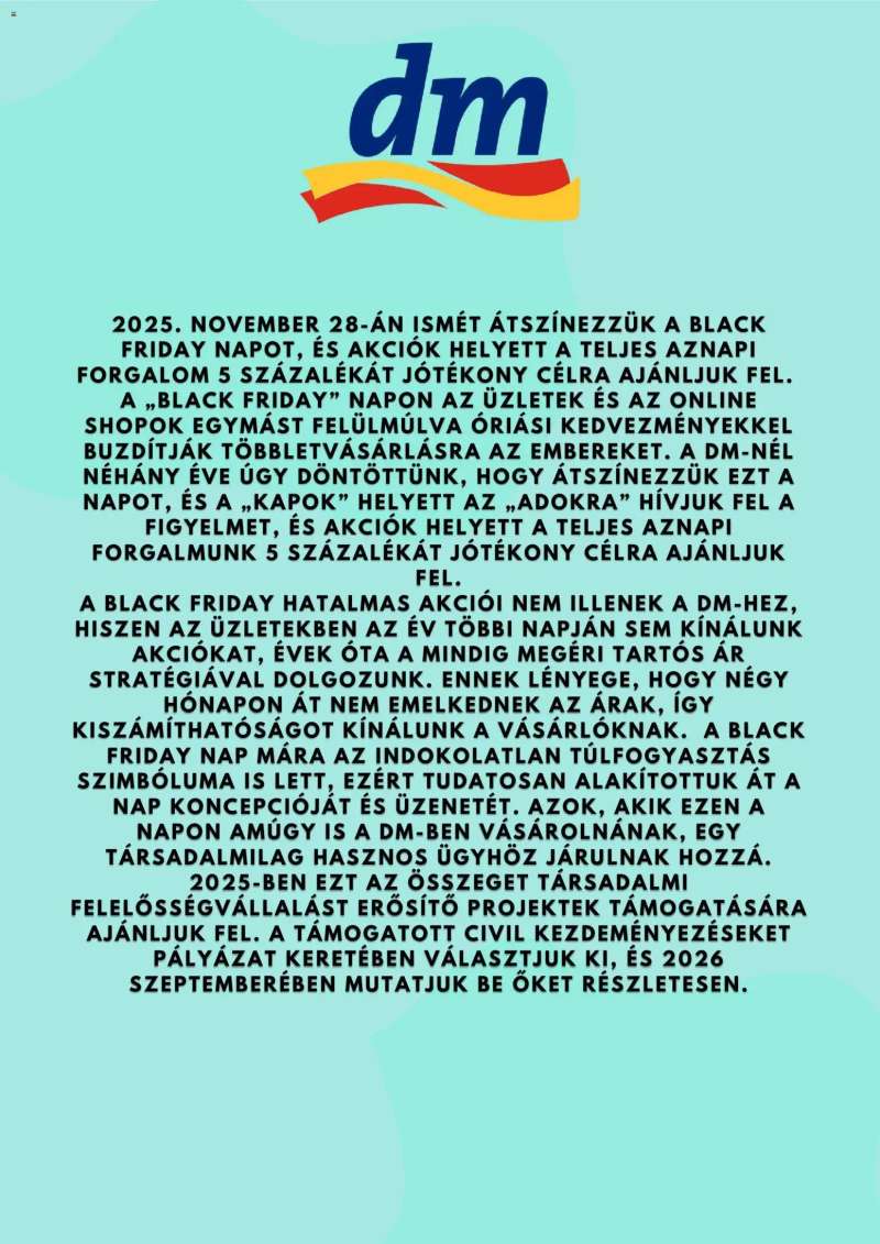 DM Drogerie Markt Giving Friday 2 oldal