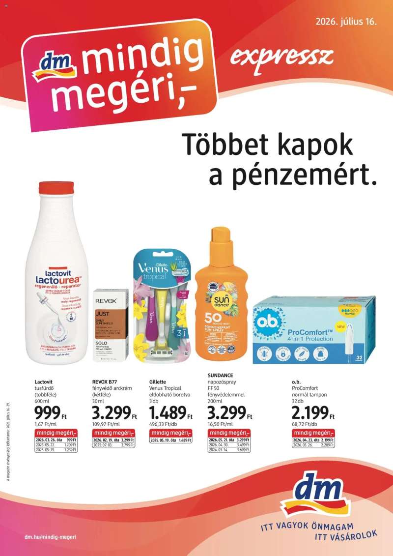 DM Drogerie Markt DM Drogerie Markt akciós újság 1 oldal