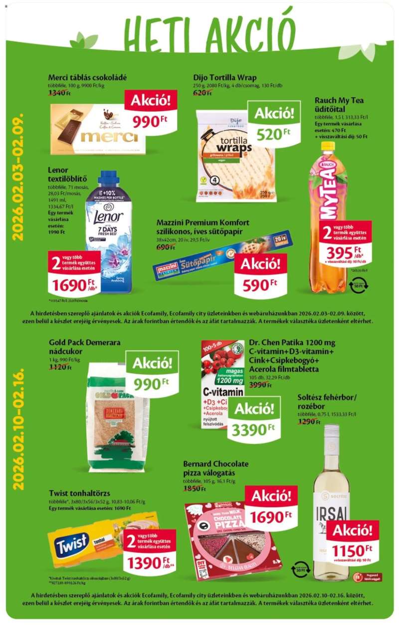 EcoFamily Akciós újság EcoFamily 2 oldal