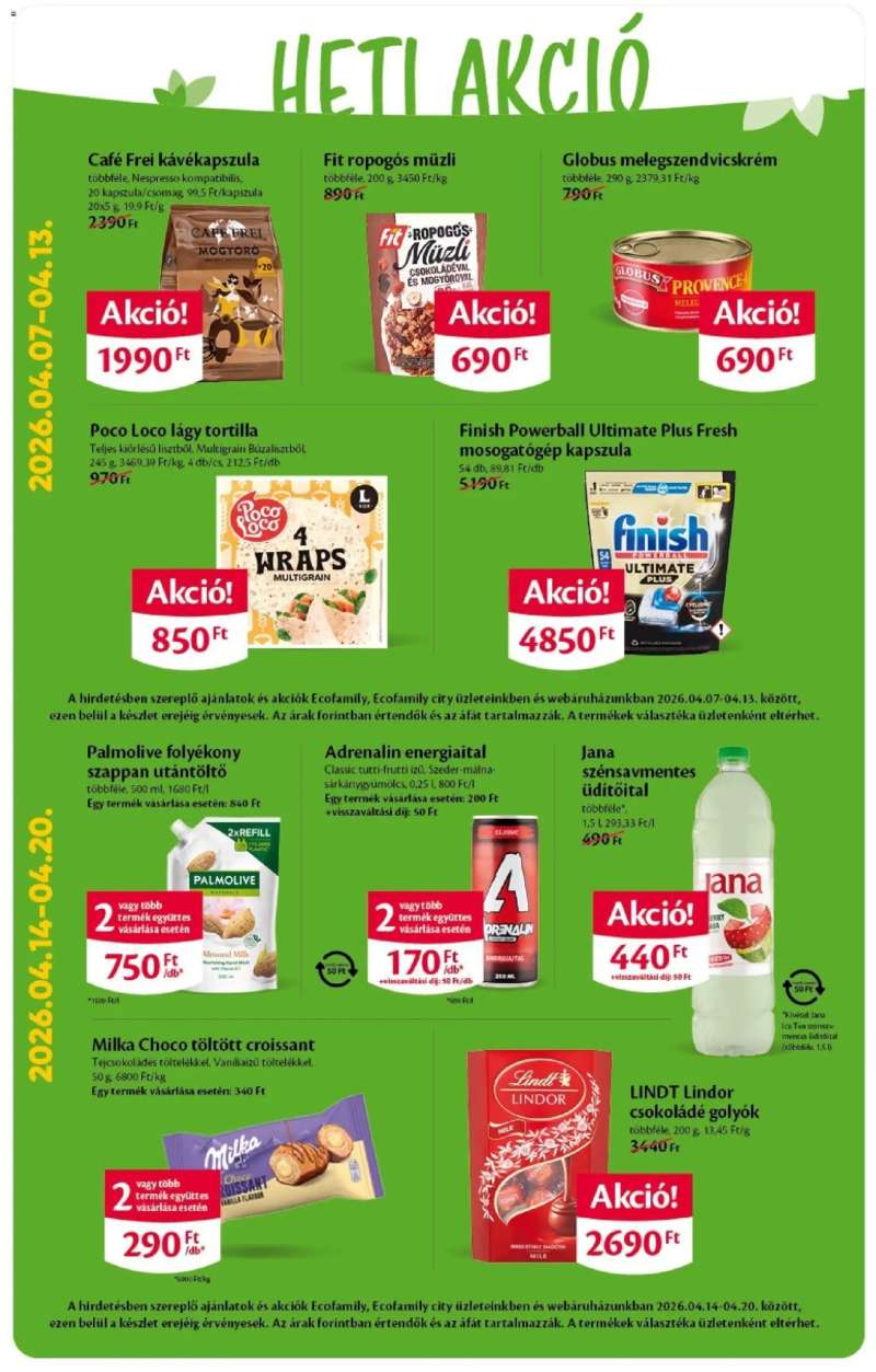 EcoFamily EcoFamily Akciós újság 2 oldal