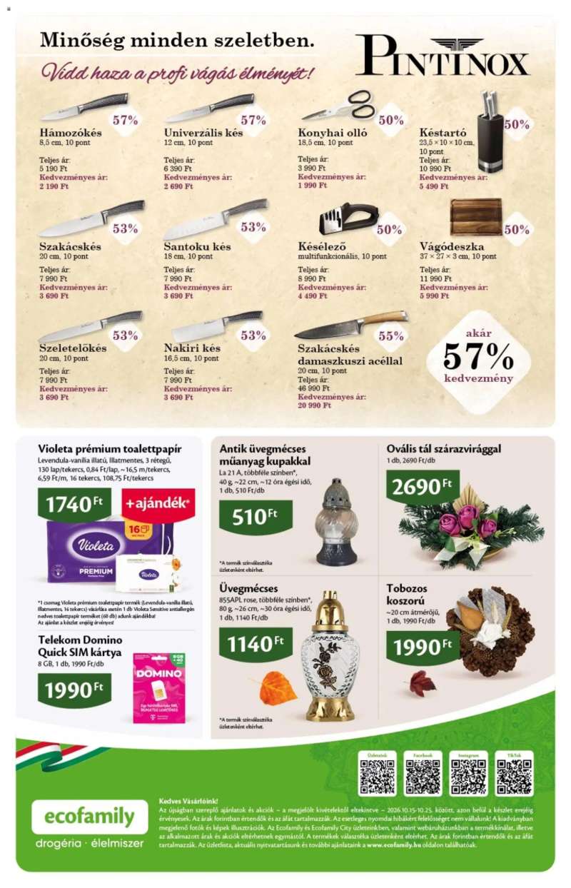 EcoFamily Ecofamily akciós újság 8 oldal