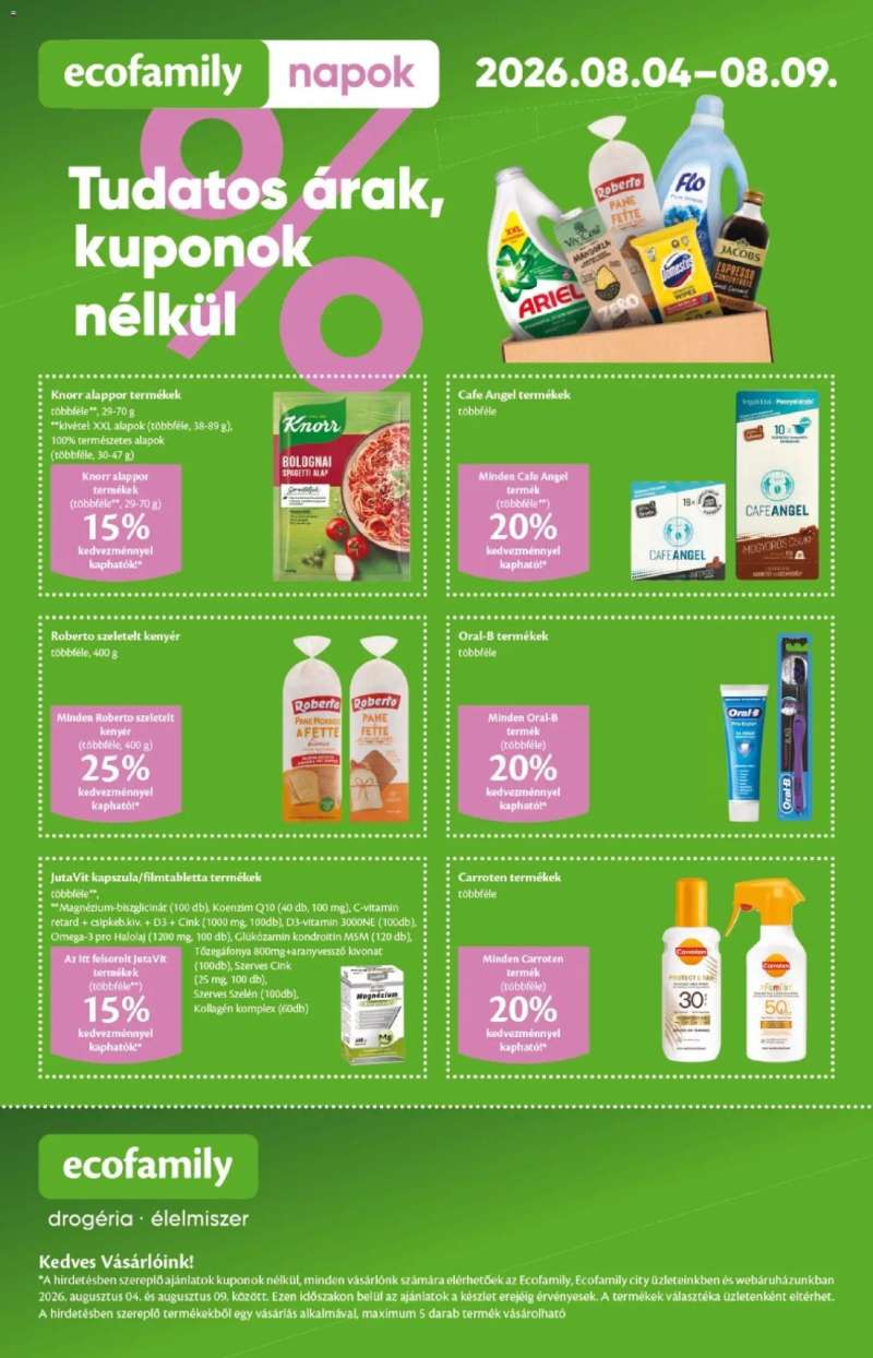 Euro Family EcoFamily Akciós újság 4 oldal