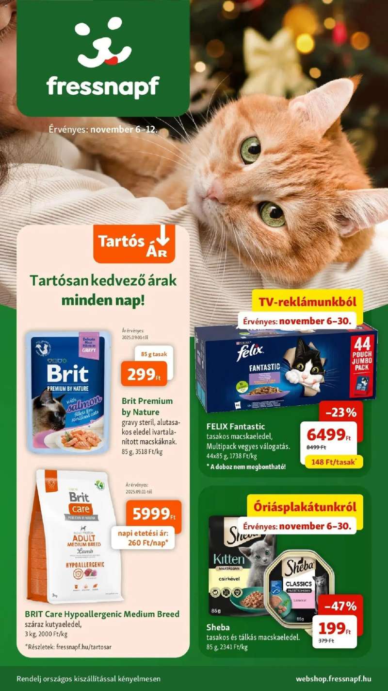 Fressnapf Fressnapf újság érvényessége 2025.11.12-ig 1 oldal