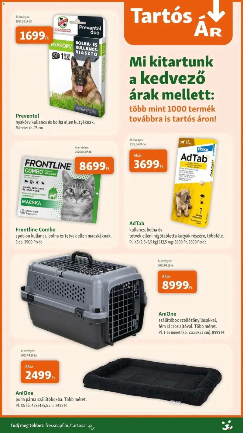 Fressnapf Fressnapf aktuális akciós újság 3 oldal