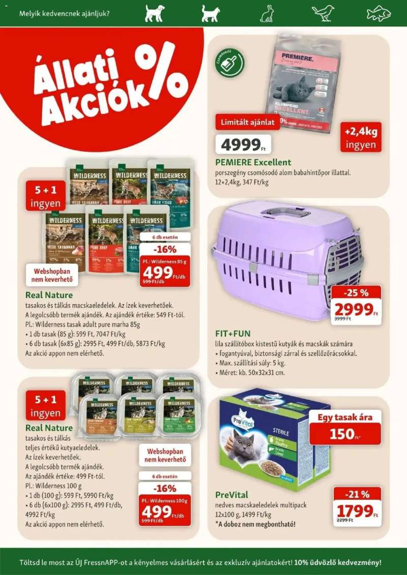 Fressnapf Fressnapf aktuális akciós újság 2 oldal
