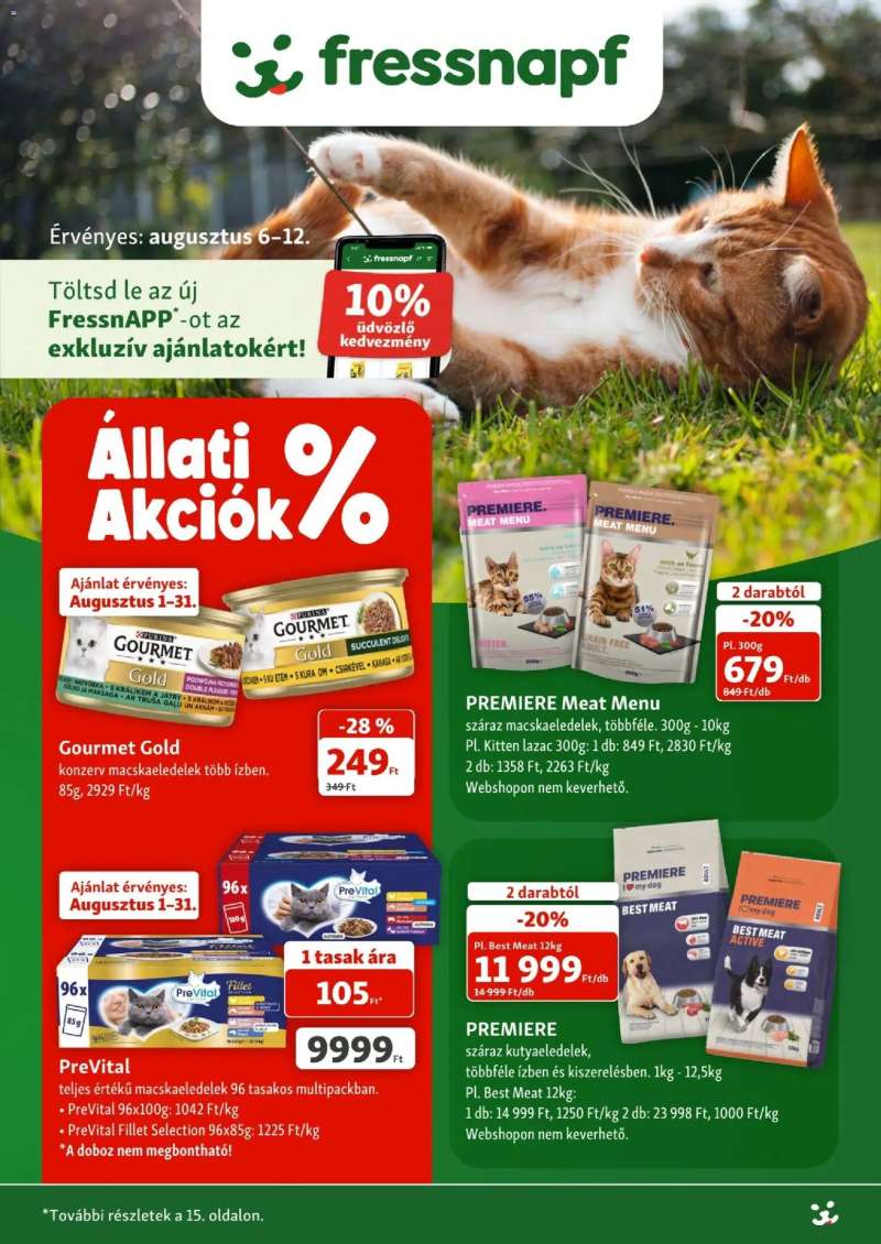 Fressnapf Fressnapf akciós újság 1 oldal