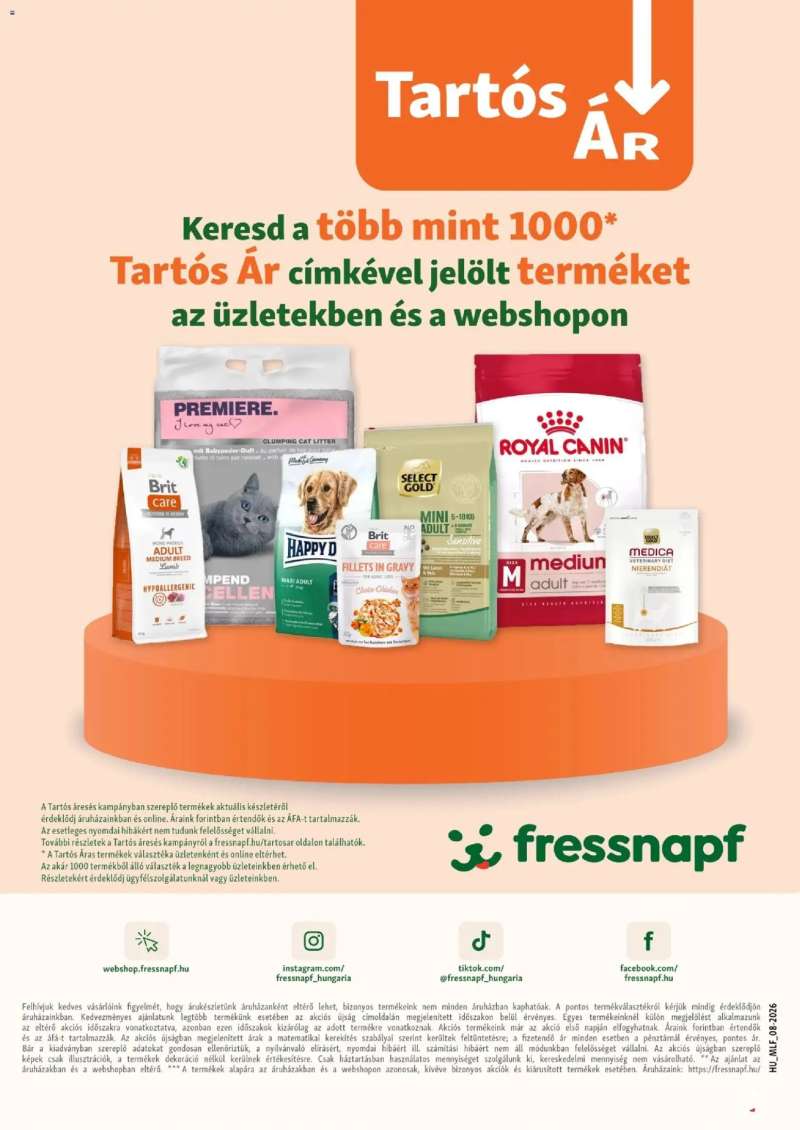 Fressnapf Fressnapf akciós újság 15 oldal