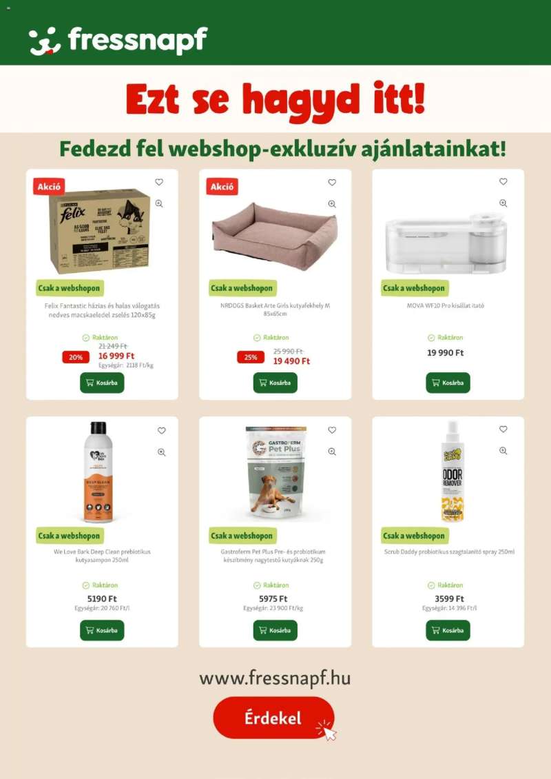 Fressnapf Fressnapf akciós újság 17 oldal