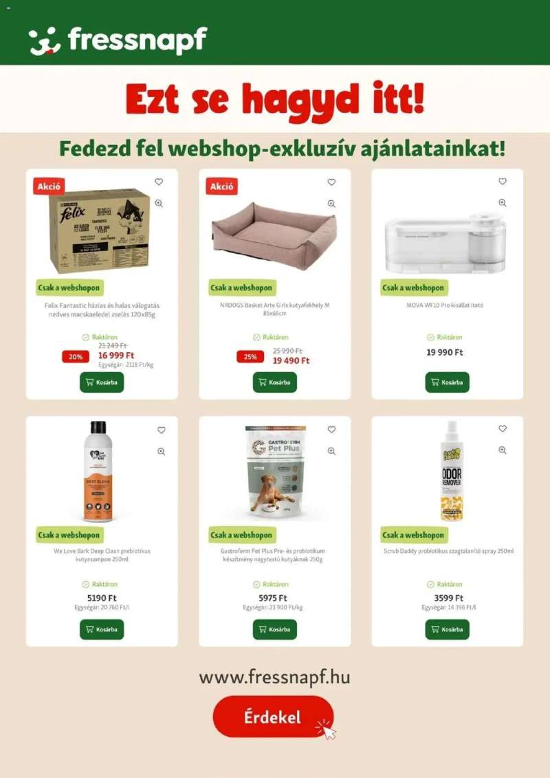 Fressnapf Fressnapf aktuális akciós újság 17 oldal
