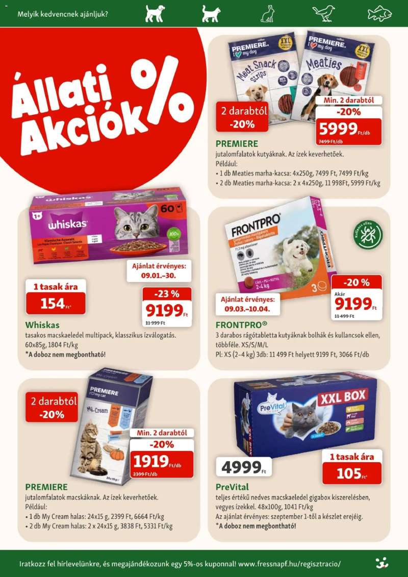 Fressnapf Fressnapf akciós újság 2 oldal