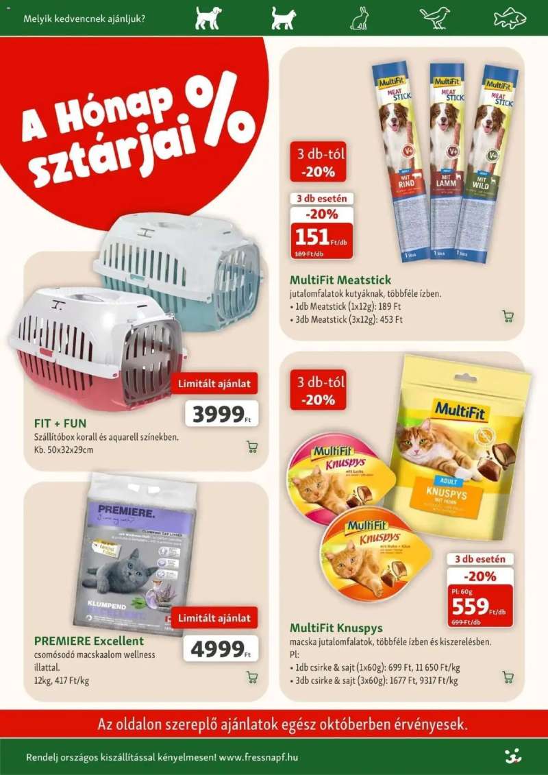Fressnapf Fressnapf aktuális akciós újság 2 oldal