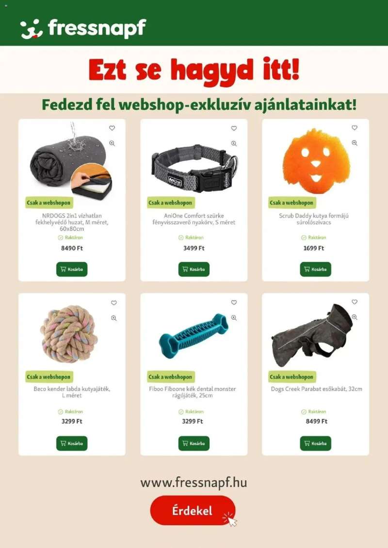 Fressnapf Fressnapf aktuális akciós újság 20 oldal
