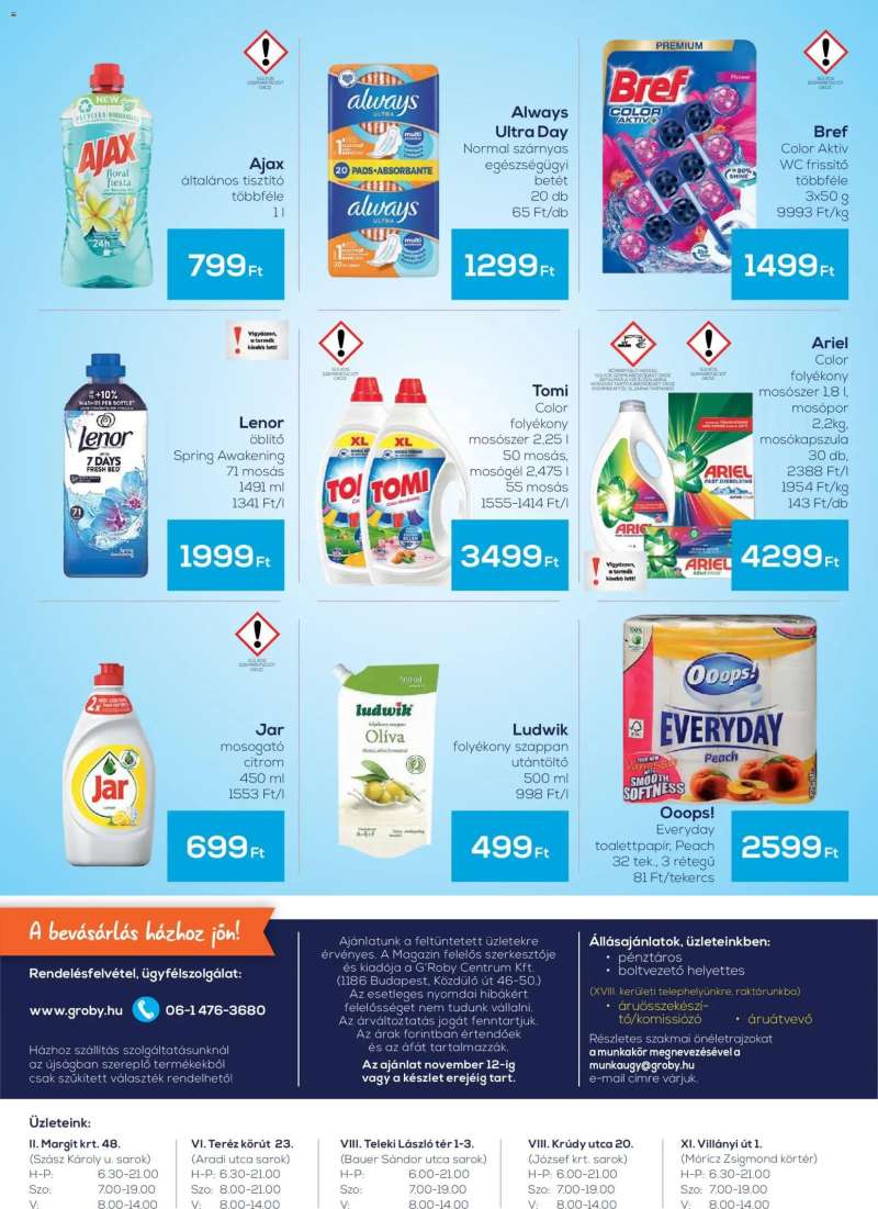 G'Roby Akciós újság G'Roby 4 oldal