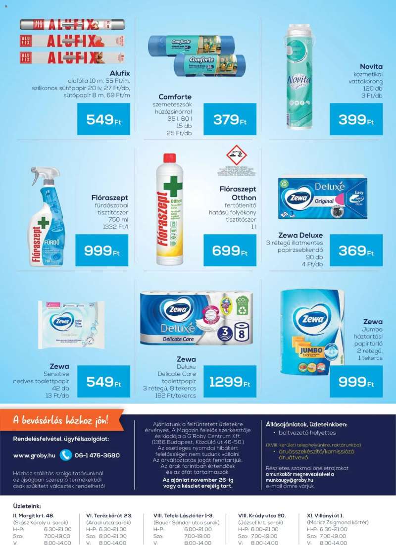 G'Roby Akciós újság G'Roby 4 oldal