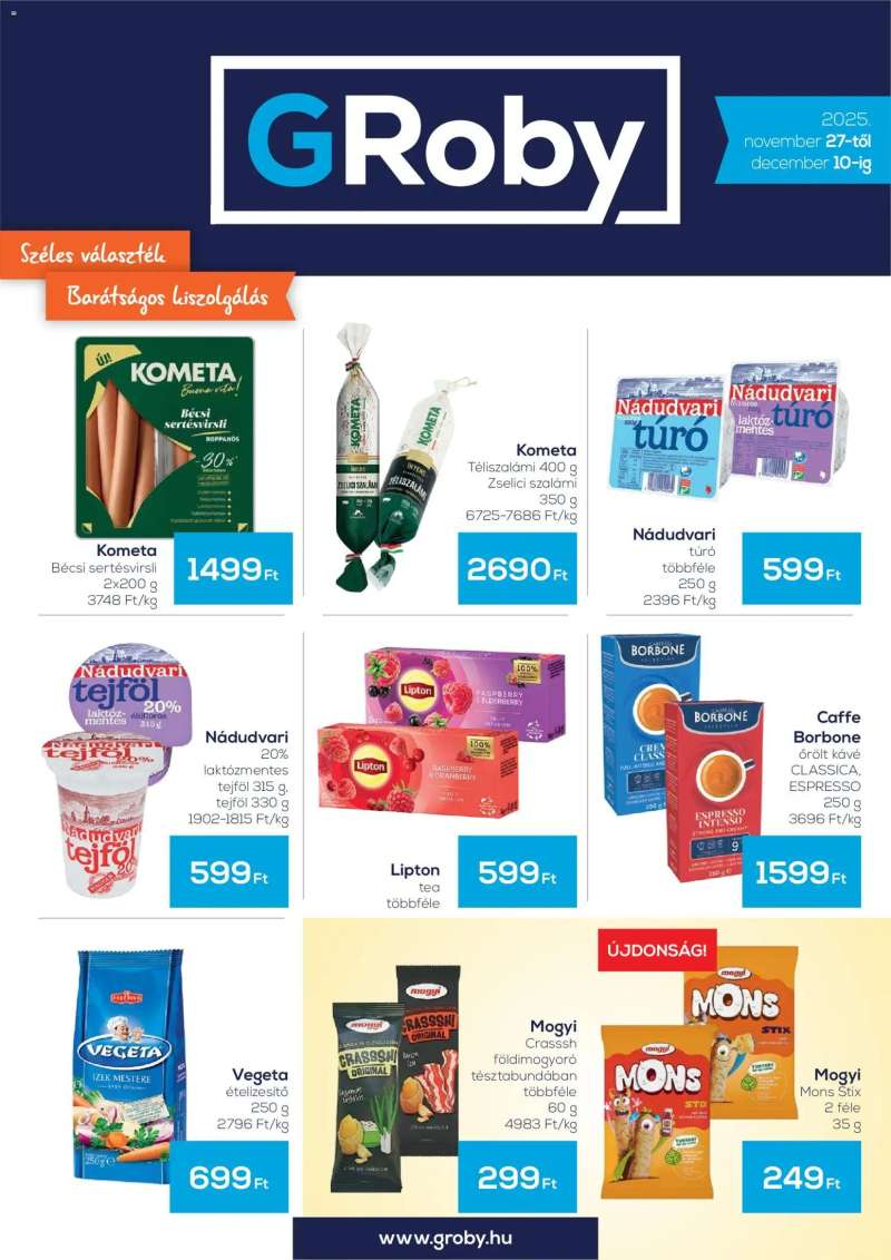G'Roby Akciós újság G'Roby 1 oldal
