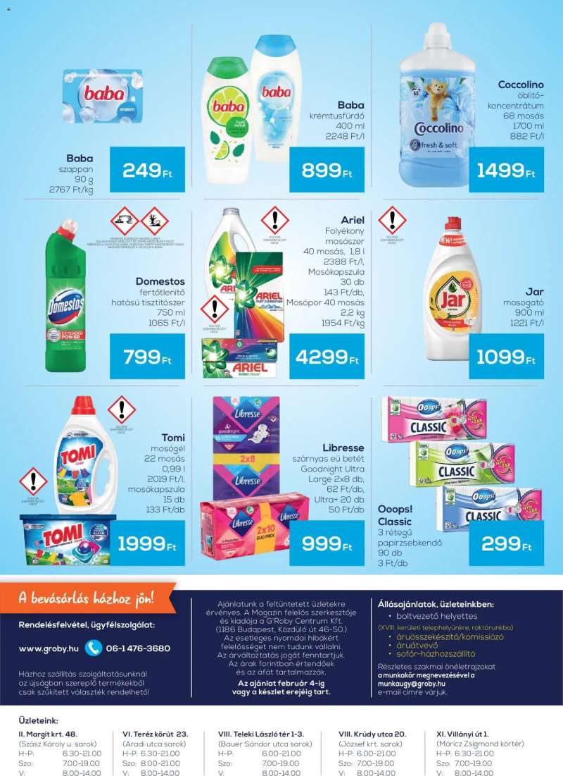G'Roby Akciós újság G'Roby 4 oldal