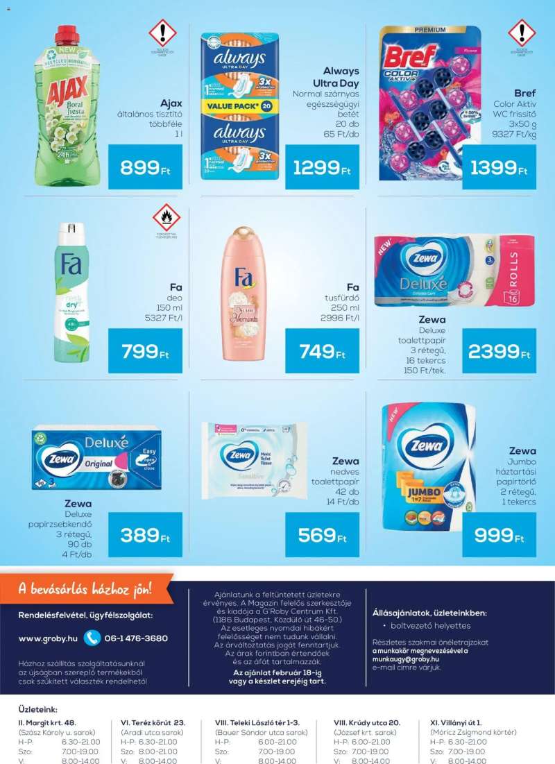 G'Roby Akciós újság G'Roby 4 oldal