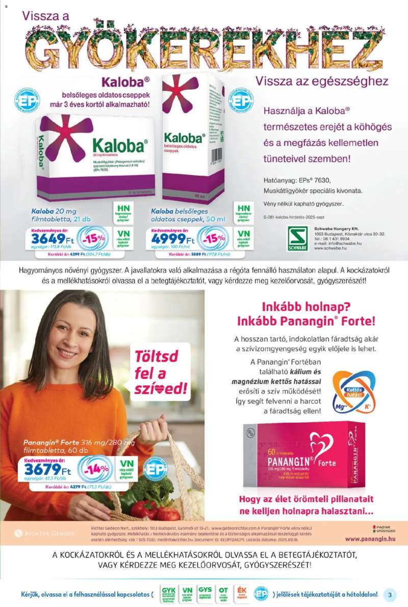 Gyöngy Patikák Akciós újság Gyöngy Patikák 3 oldal