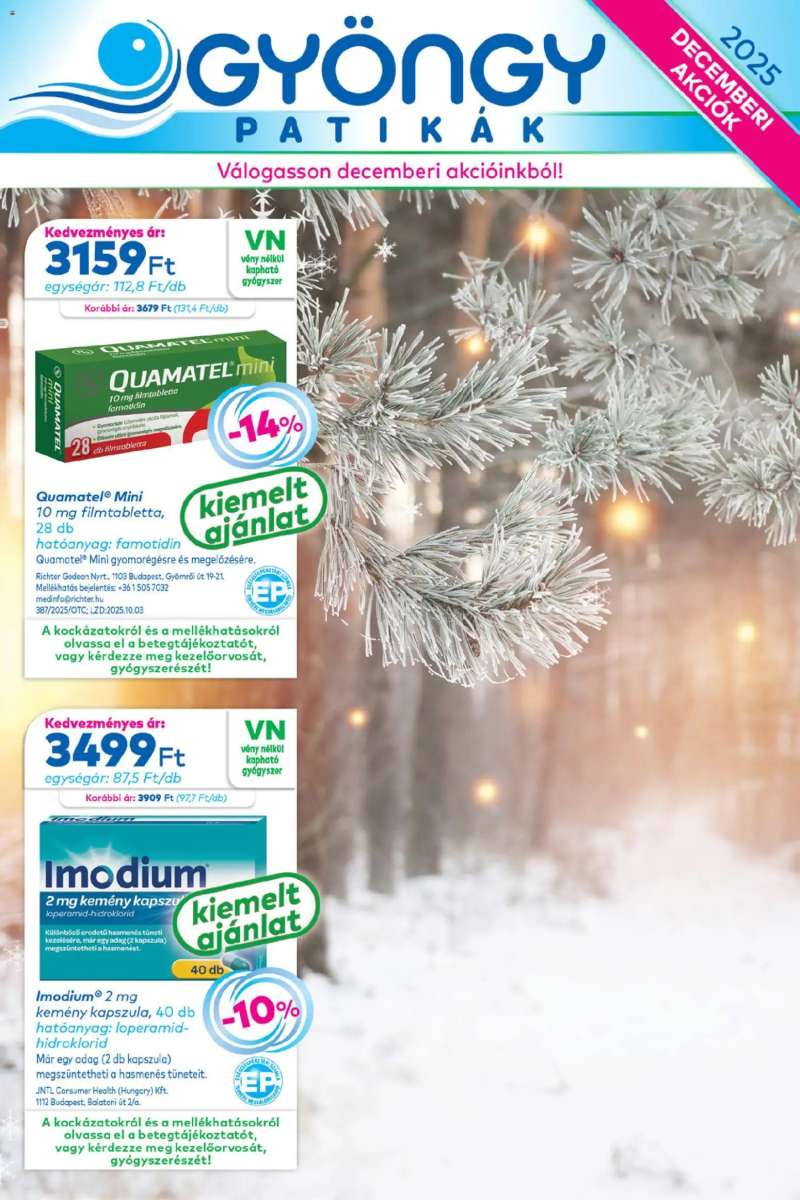 Gyöngy Patikák Akciós újság Gyöngy Patikák 1 oldal