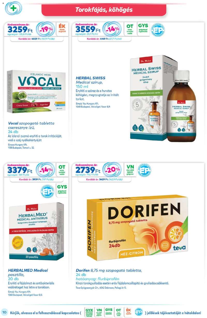 Gyöngy Patikák Akciós újság Gyöngy Patikák 10 oldal