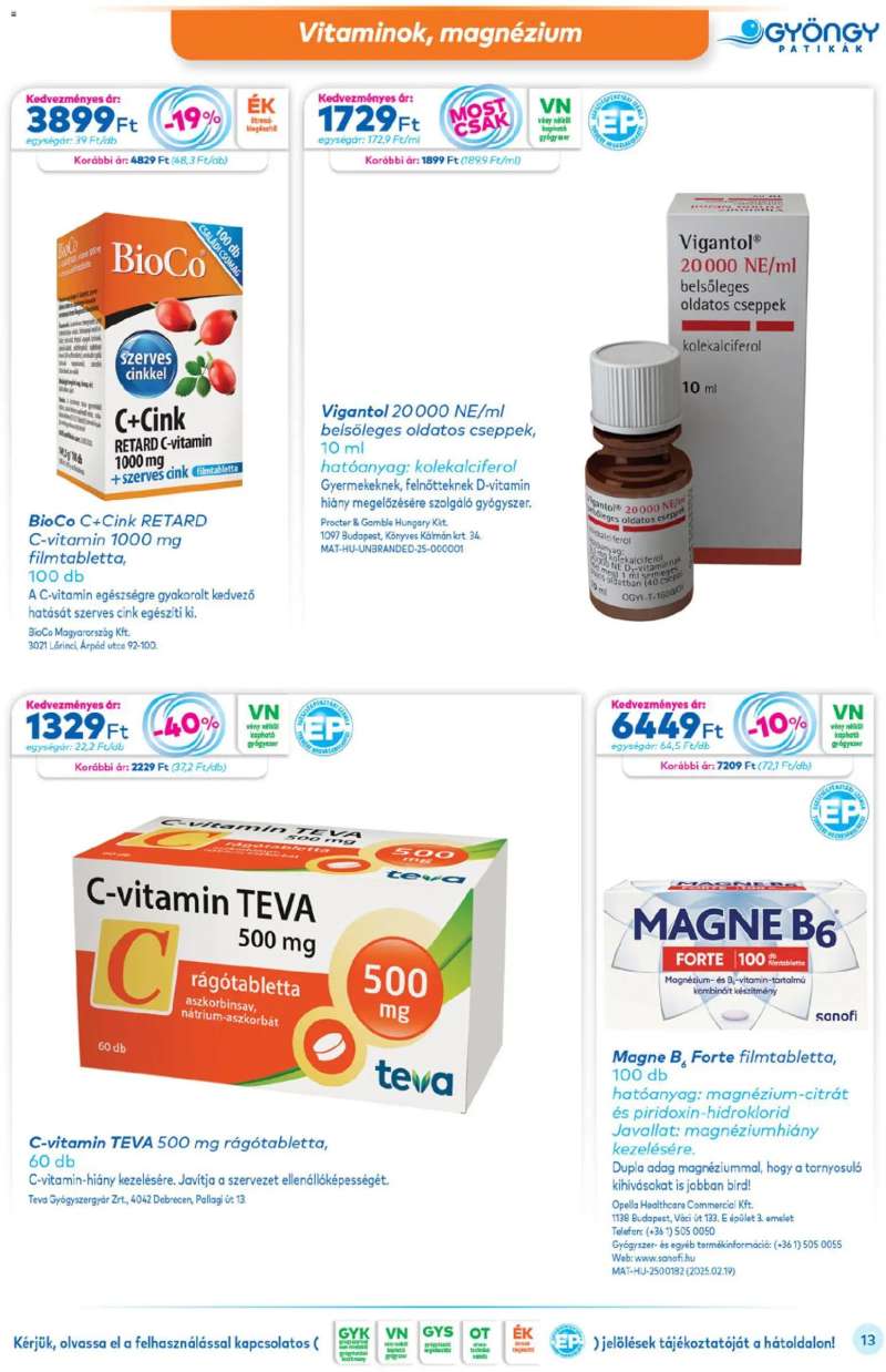 Gyöngy Patikák Akciós újság Gyöngy Patikák 13 oldal
