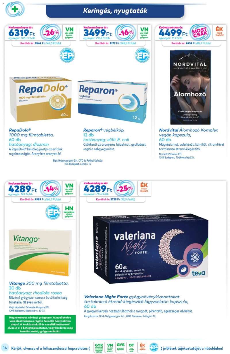 Gyöngy Patikák Akciós újság Gyöngy Patikák 14 oldal