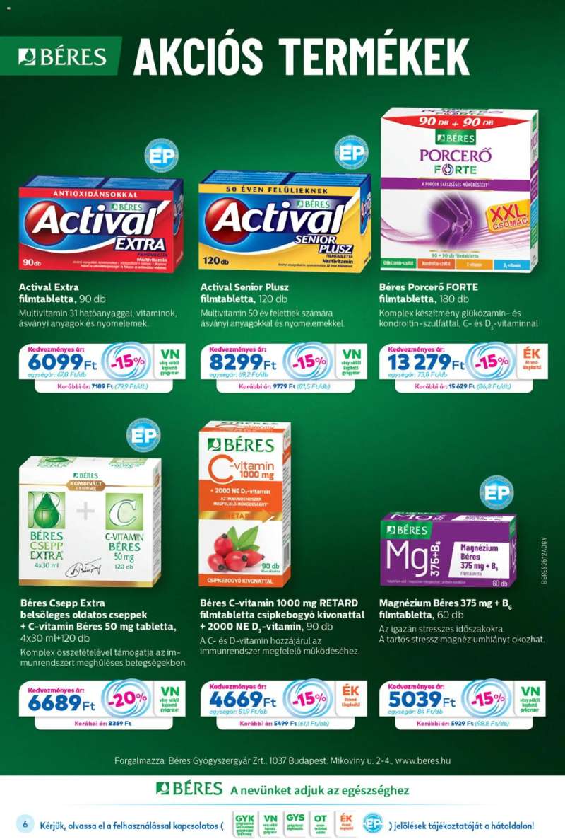 Gyöngy Patikák Akciós újság Gyöngy Patikák 6 oldal