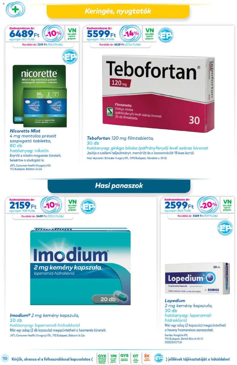 Gyöngy Patikák Akciós újság Gyöngy Patikák 10 oldal