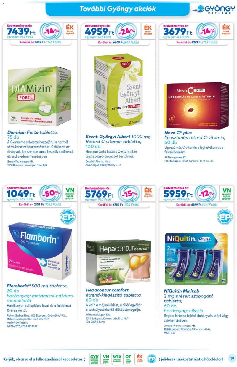 Gyöngy Patikák Akciós újság Gyöngy Patikák 19 oldal