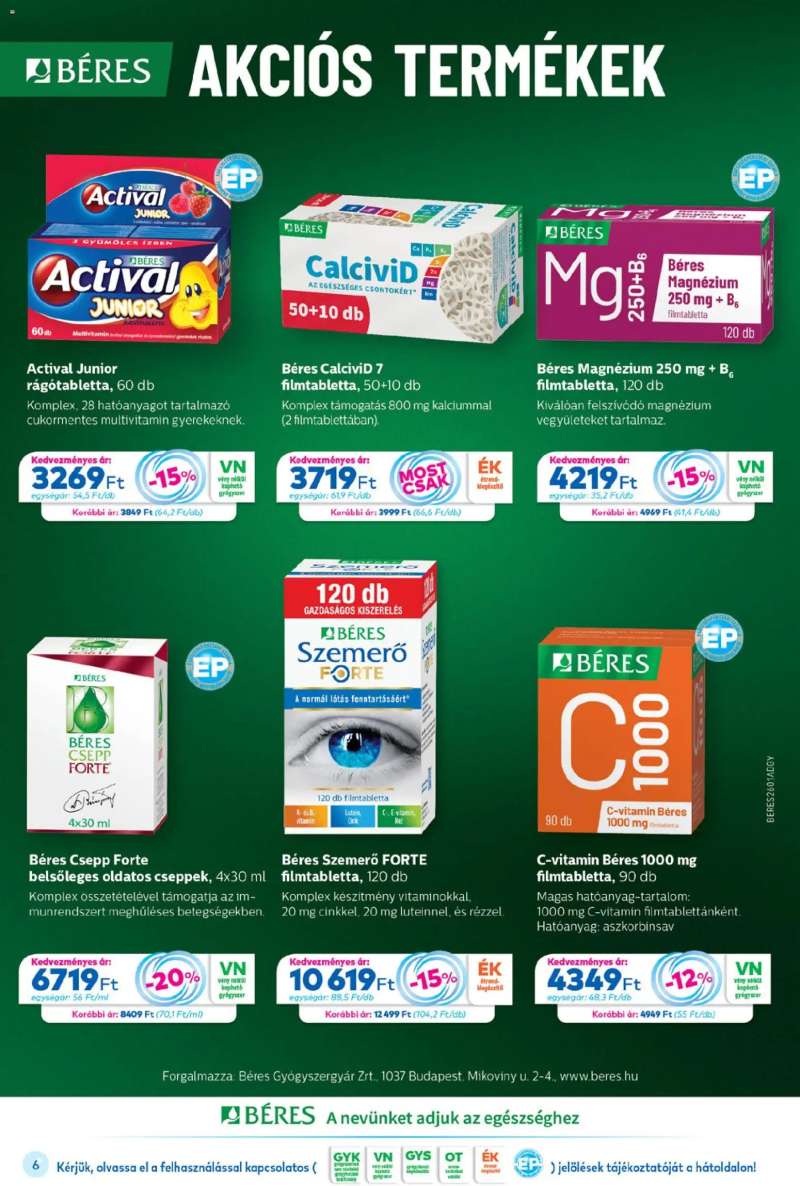 Gyöngy Patikák Akciós újság Gyöngy Patikák 6 oldal