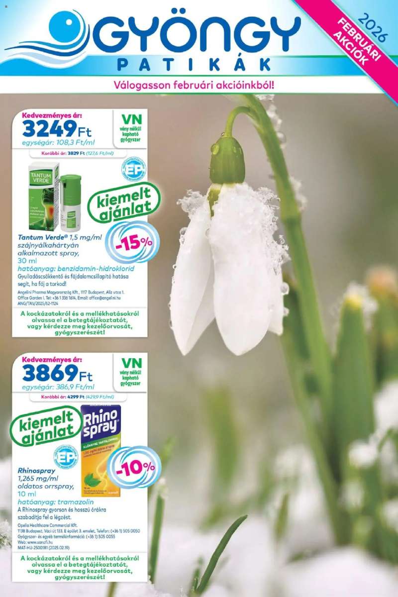Gyöngy Patikák Akciós újság Gyöngy Patikák 1 oldal