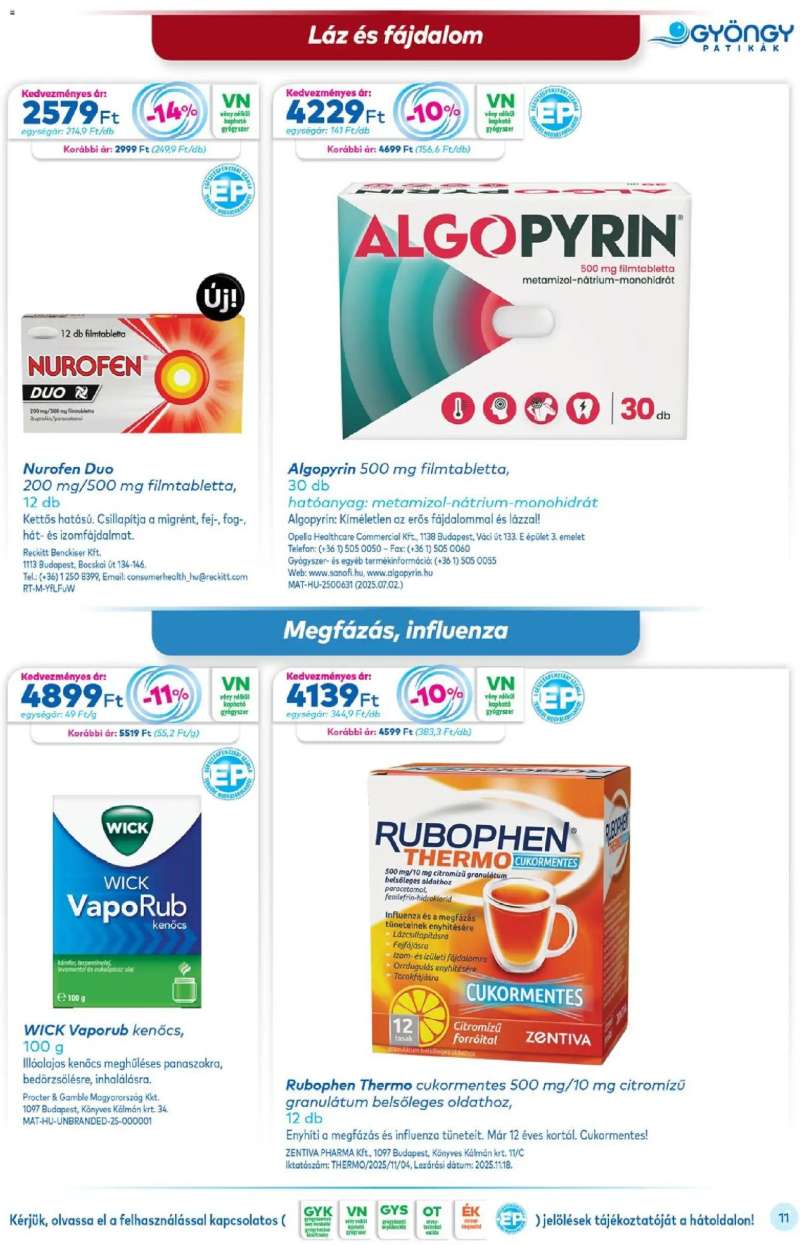 Gyöngy Patikák Akciós újság Gyöngy Patikák 11 oldal