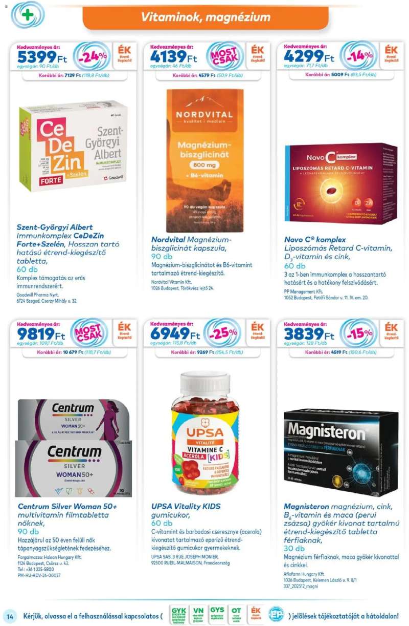 Gyöngy Patikák Akciós újság Gyöngy Patikák 14 oldal