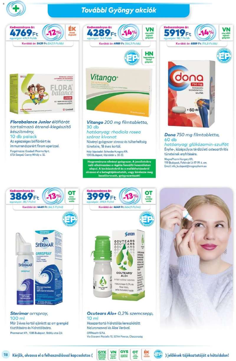 Gyöngy Patikák Akciós újság Gyöngy Patikák 18 oldal