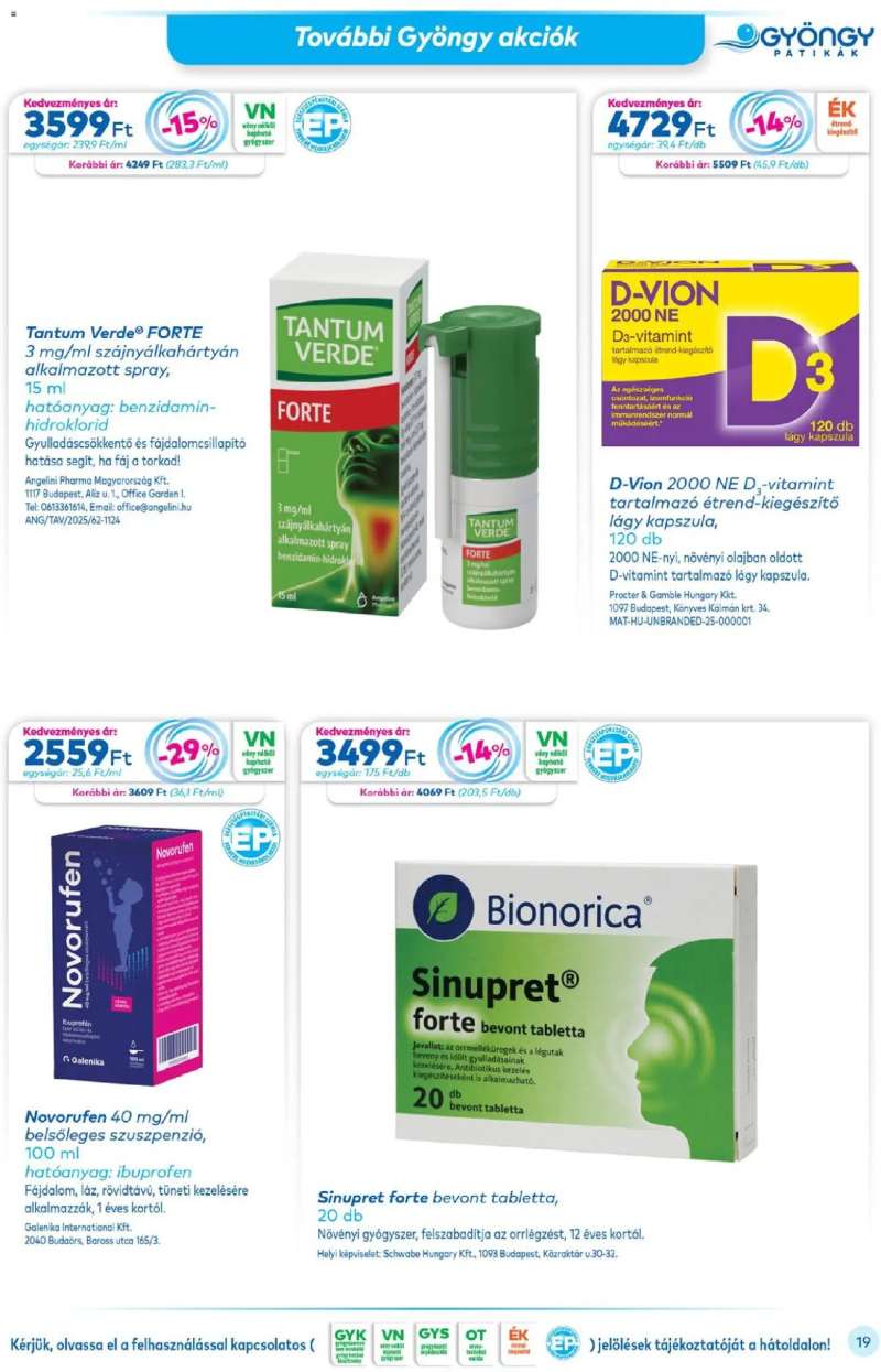 Gyöngy Patikák Akciós újság Gyöngy Patikák 19 oldal