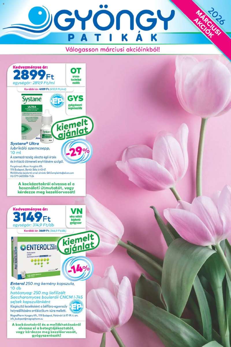 Gyöngy Patikák Gyöngy Patikák akciós újság 1 oldal