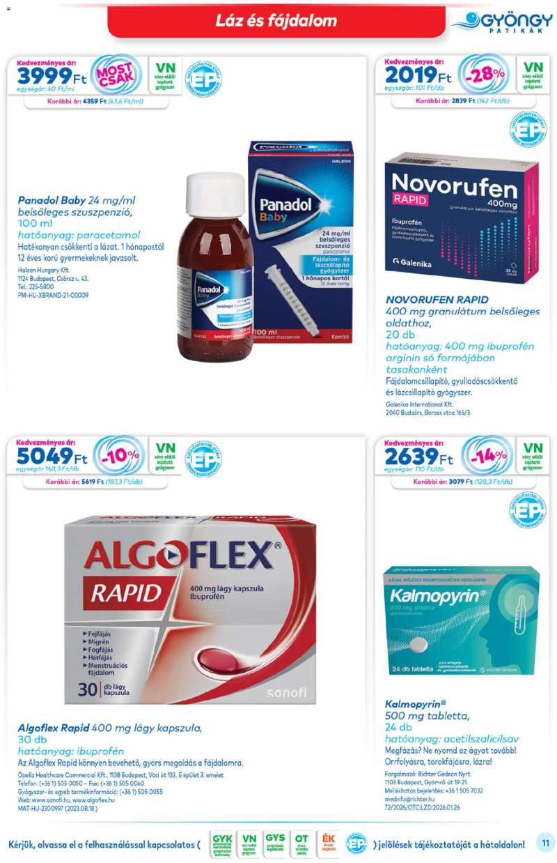 Gyöngy Patikák Gyöngy Patikák akciós újság 11 oldal