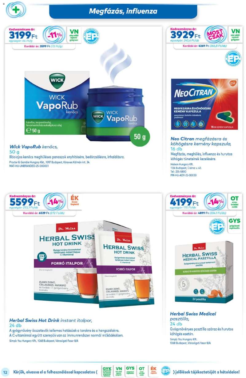 Gyöngy Patikák Gyöngy Patikák akciós újság 12 oldal