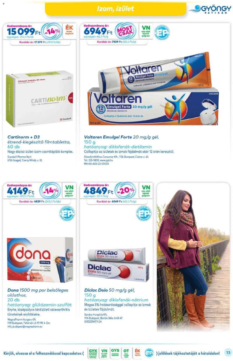 Gyöngy Patikák Gyöngy Patikák akciós újság 13 oldal