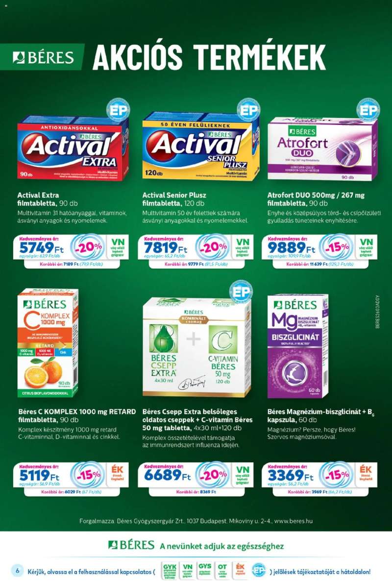 Gyöngy Patikák Gyöngy Patikák akciós újság 6 oldal