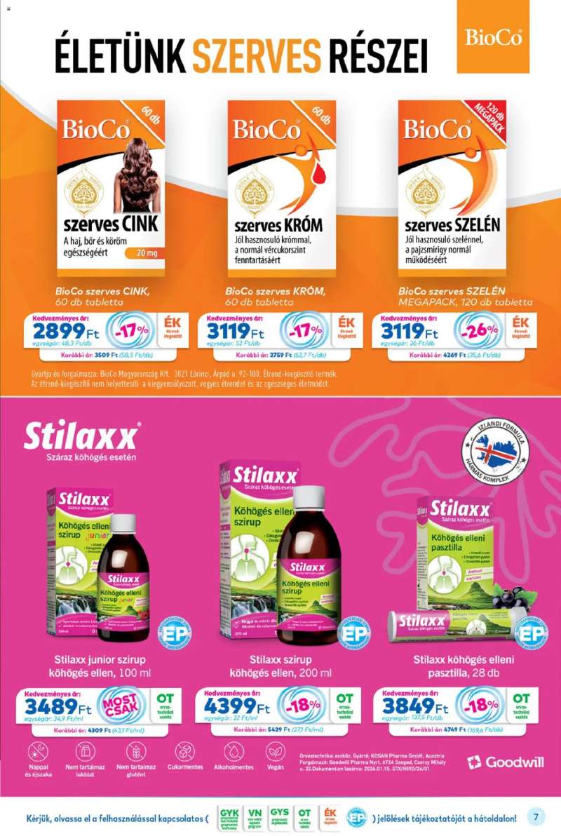 Gyöngy Patikák Gyöngy Patikák akciós újság 7 oldal