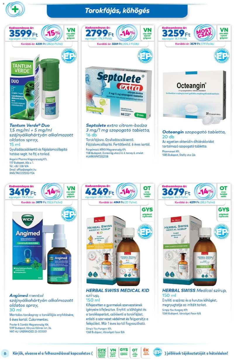 Gyöngy Patikák Gyöngy Patikák akciós újság 8 oldal