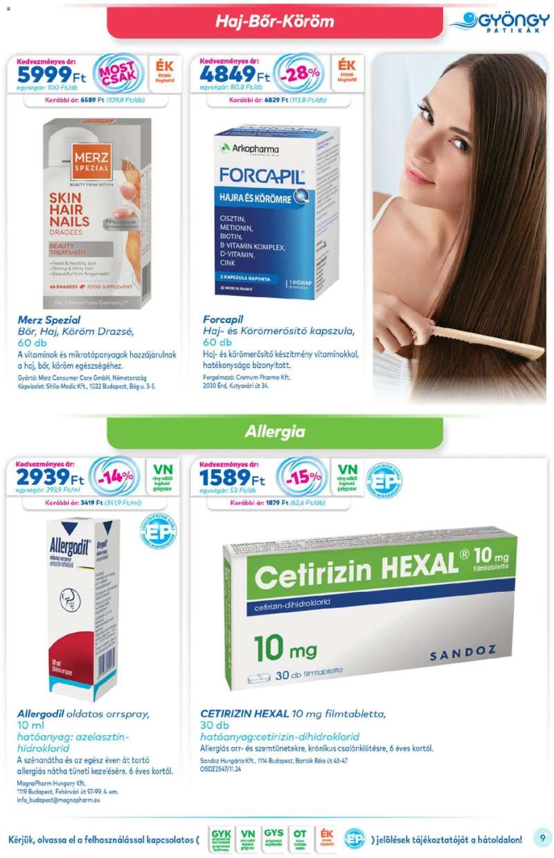 Gyöngy Patikák Gyöngy Patikák akciós újság 9 oldal
