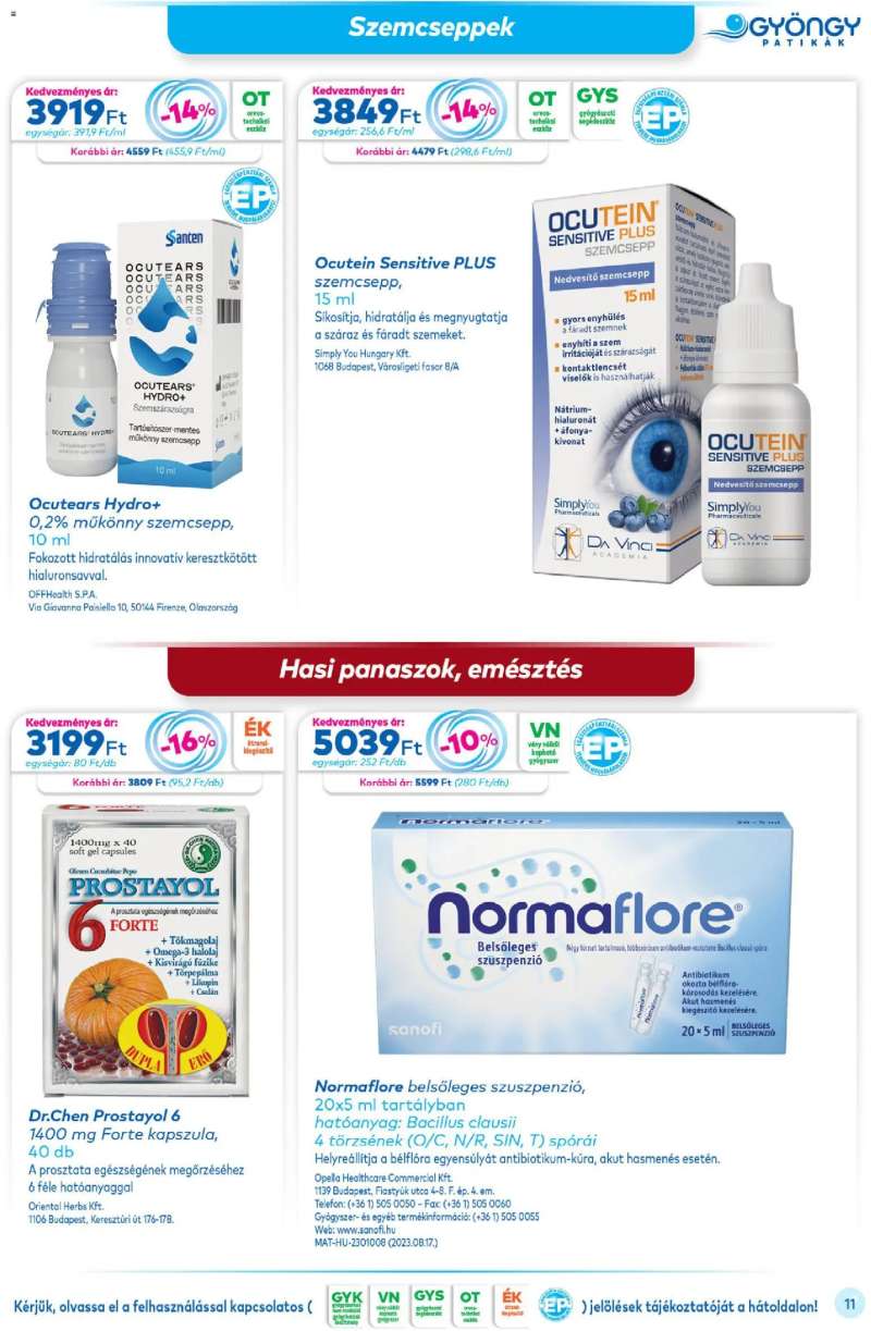 Gyöngy Patikák Gyöngy Patikák akciós újság 11 oldal