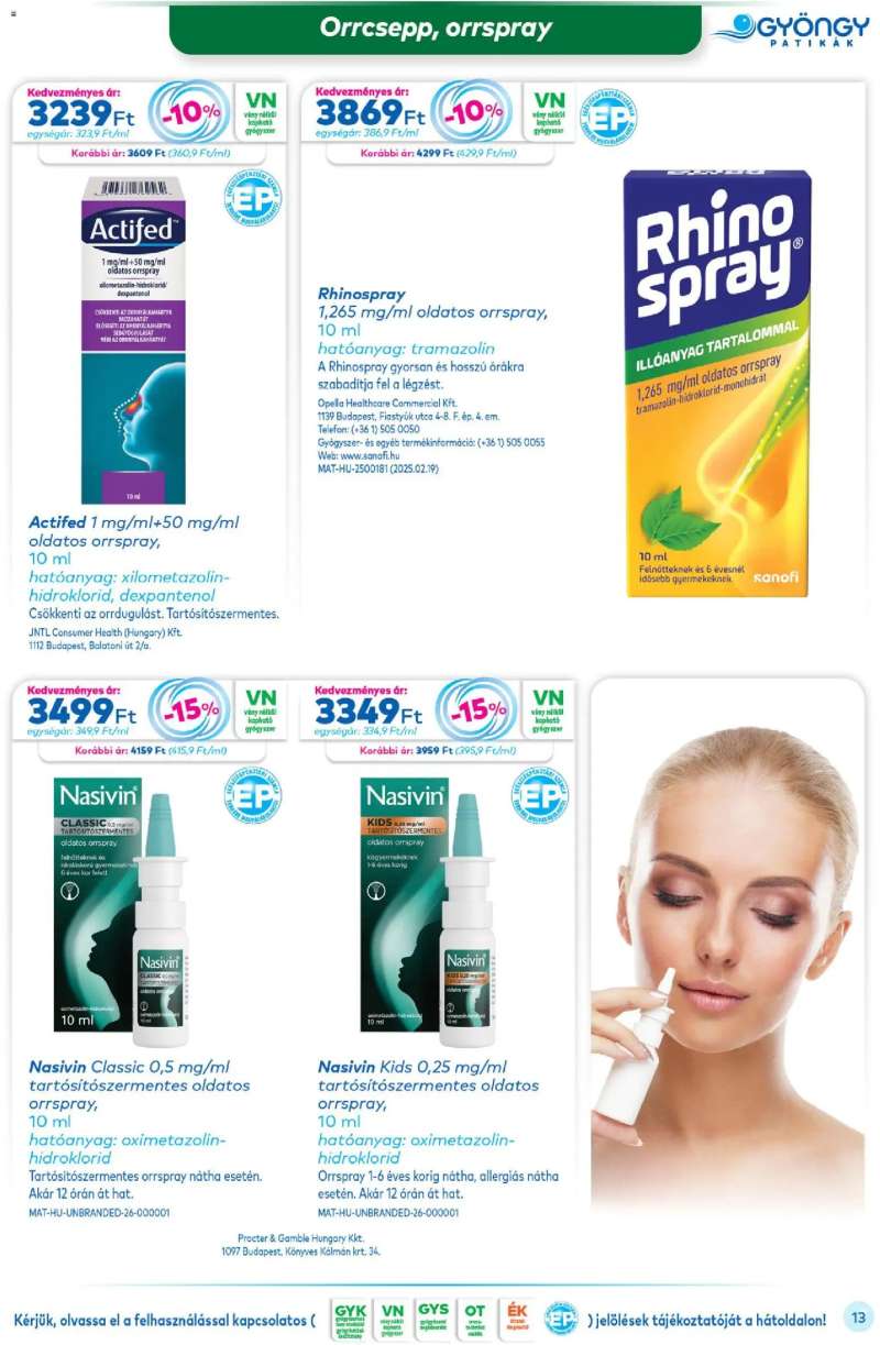 Gyöngy Patikák Gyöngy Patikák akciós újság 13 oldal